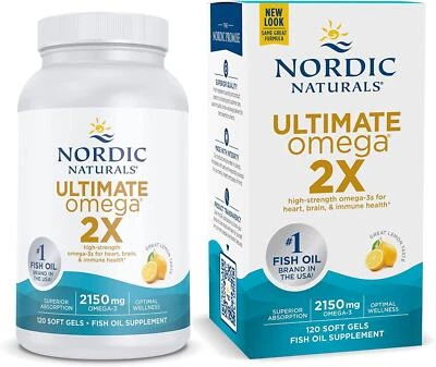 NORDIC NATURAL'S Nordic Naturals Ultimate Omega 2X 2150mg 120 Softgels (Lemon) Heart Health