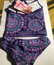 KANU SURF GIRL'S PURPLE MELANIE TANKINI SWIMSUIT SIZE 2T STYLE  4568