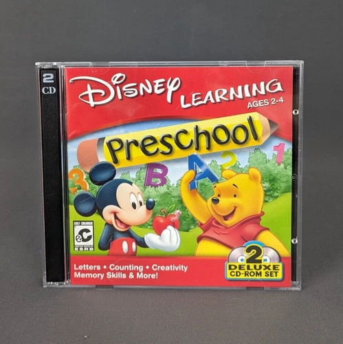 Disney Learning Ages 2-4 Preschool Deluxe 2 Disc CD-ROM Box Set