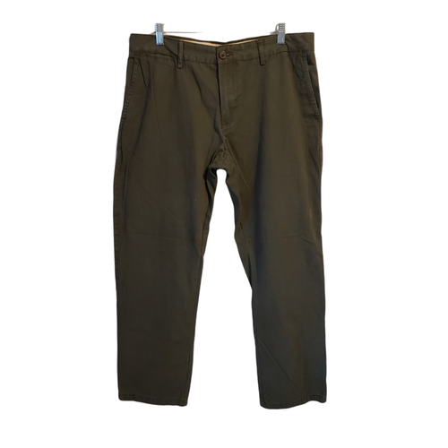 Falls Creek Mens Size 34x30 Green Solid 