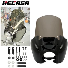 Front Headlight Fairing 15" Windshield For Harley Dyna Super Glide FXDXT T-Sport