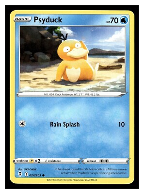Pokemon Psyduck 024/203 Evolving Skies Common