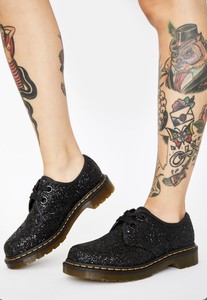 dr martens 1461 glitter black