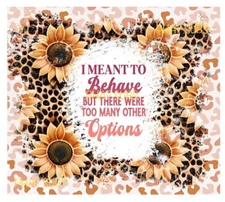 20oz Sublimation Tumbler Wrap Behave Ready To Press Heat Transfer