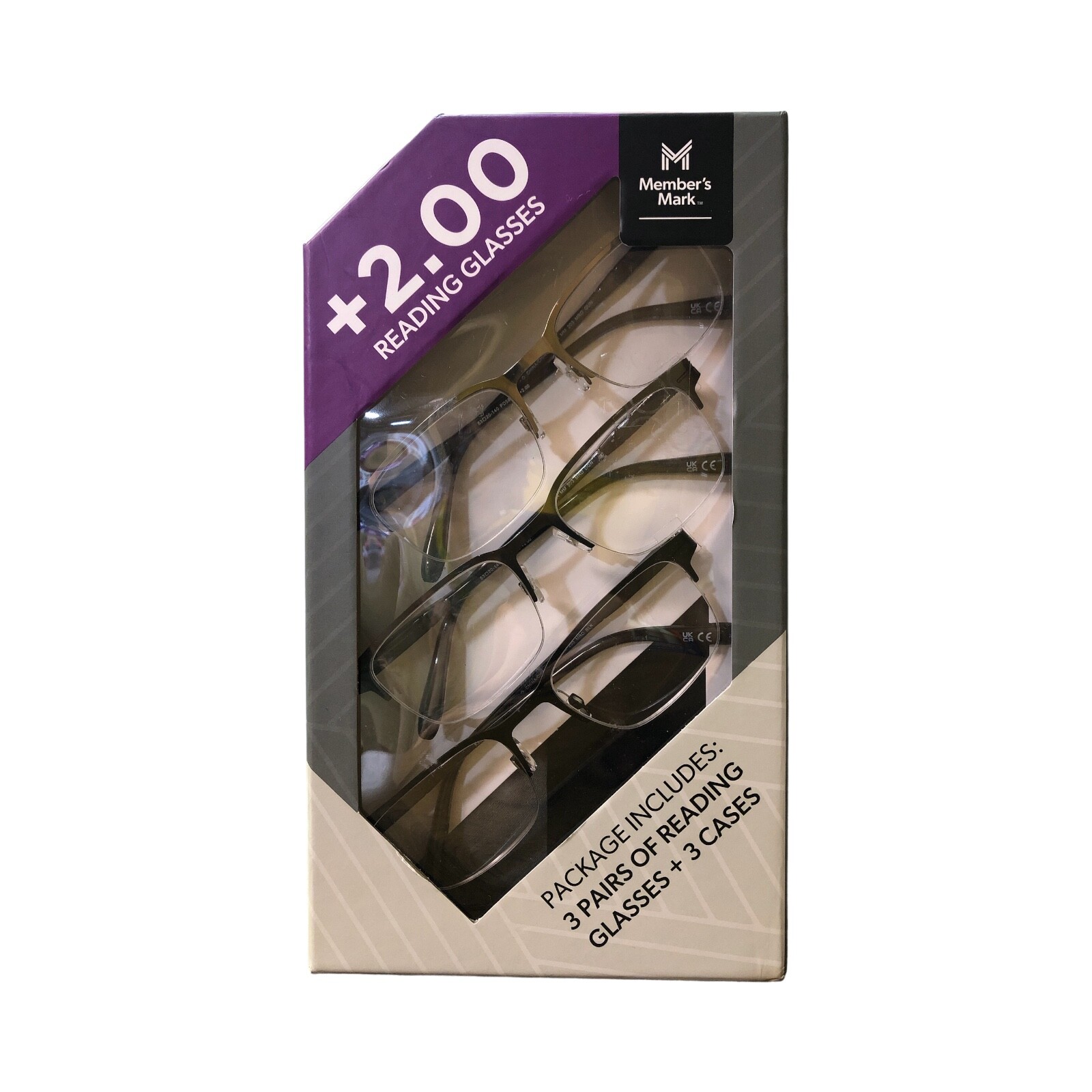 Знак участника 200 Прямоугольных очков для чтения 3 упаковки 3190₽