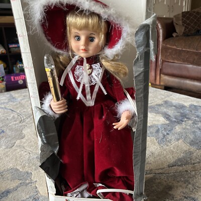Vintage Telco Motionettes of Christmas Animated Porcelite Doll 24'' Tall 