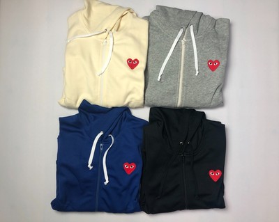 Brand New COMME DES GARÇONS PLAY Zip-up Hoodie