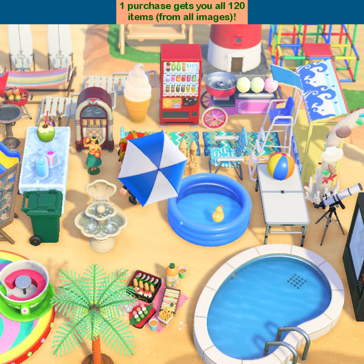 120 item Outdoor Furniture Item Mega Pack! Animal Crossing꞉New Horizons