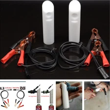 Fuel Injector Flush Nozzle Cleaner Adapter DIY Set Car Vehicle Battery Clip Tool