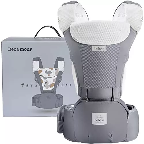 Baby Carrier Newborn to Toddler Bebamour Hipseat 0 36 Months FREE