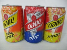 Schweppes Israel :  3 x 330 ml  empty  cans, Israel,  early 2000's.