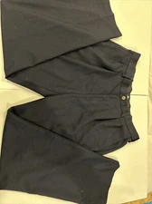 haggar cool 18 pro pants classic fit Navy Pants Pleated Front 34x31.5 Polyester