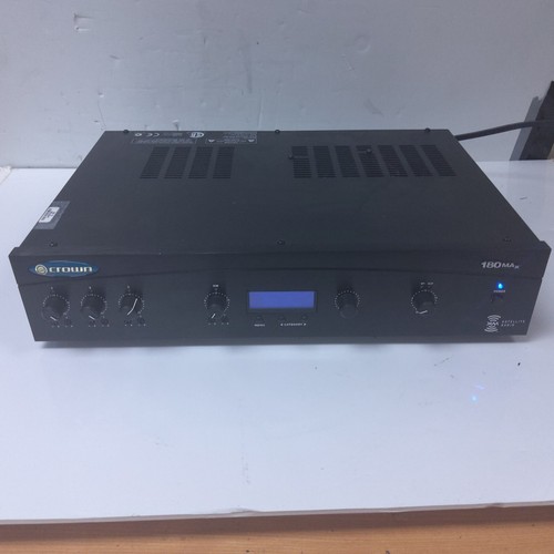 Crown 180 Max XM Satellite Radio Tuner Mixer Professional Power Amplifier Unit