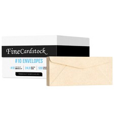 Natural Parchment 10 Business Envelope, 4 1/8 x 9 1/2", 24w 90gsm , 500 Qty