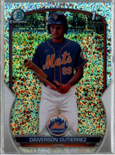 2023 Bowman Chrome Prospects Speckle Refractors #BCP154 Daiverson Gutierrez /299