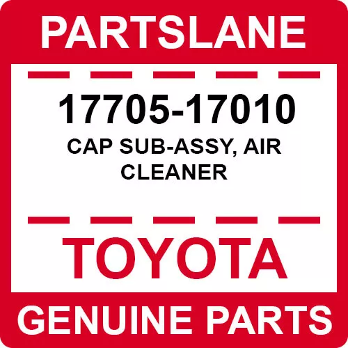 17705-17010 Toyota OEM Genuine CAP SUB-ASSY, AIR CLEANER - Picture 1 of 1