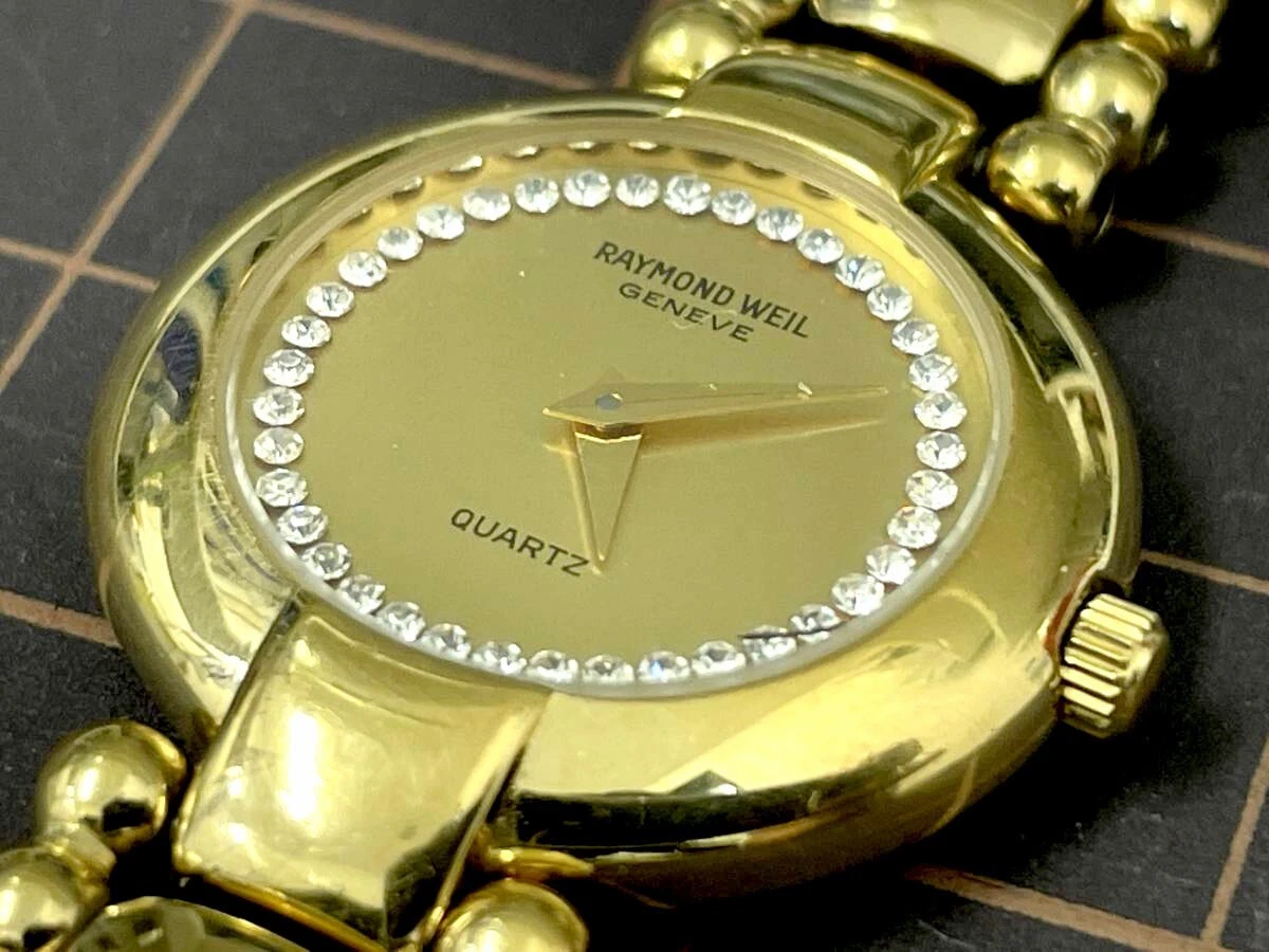 Raymond weil gold watch with diamonds sale