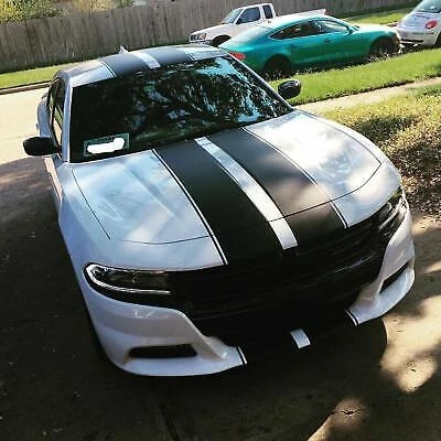 Adesivo gráfico de vinil 3M preto fosco 10 polegadas listras de corrida + 1/2 listras de giz 36 pés - Imagem 3 de 4