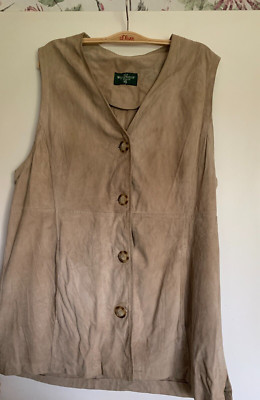 Leder Weste Wellington of Bilmore Damen  Gr. 40 hell natur/sandfarben