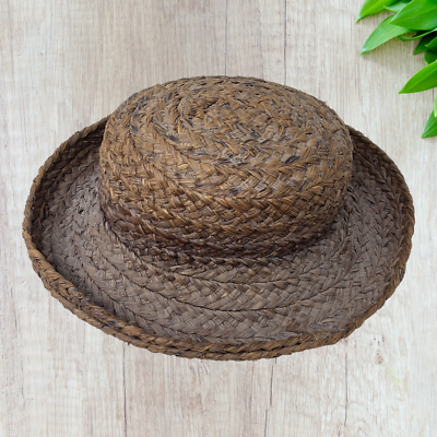 Helen Kaminski Hat Classic 5 Turn Up Brim Raffia Coffee