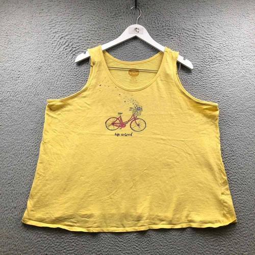 Life is Good Tank Top Women's XL Classic Fit Crew Neck Graphic Logo