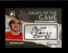 DAN BOUCHARD 2010/11 IN THE GAME ITG BETWEEN THE PIPES AUTOGRAPH AUTO BD4164