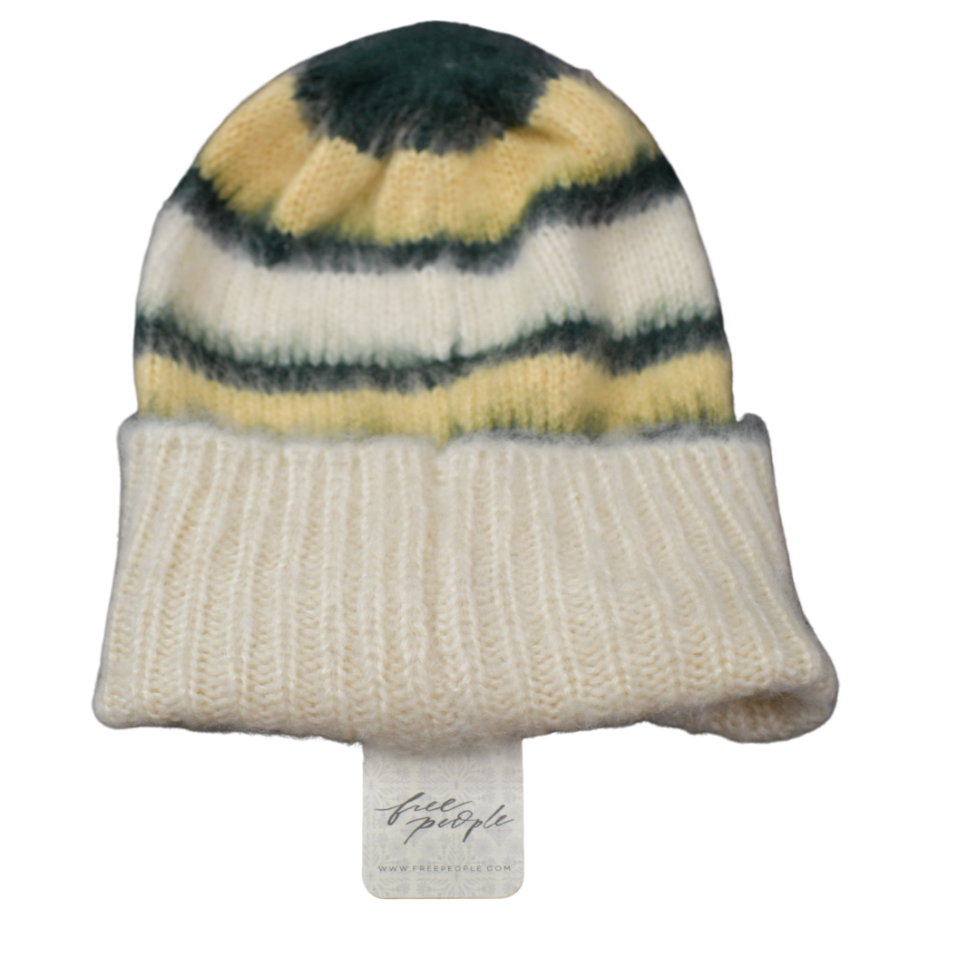 Free People The Groove Stripe Beanie Hat Womens One Size 