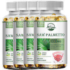 120 Softgels Saw Palmetto Extract 1000mg Prostate Supplement Urinary Men Health