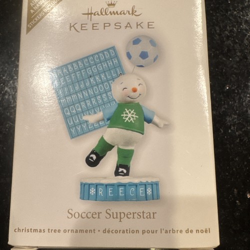 2011 Hallmark Keepsake Soccer Superstar Christmas Ornament Personalize Add Name - Picture 6 of 9