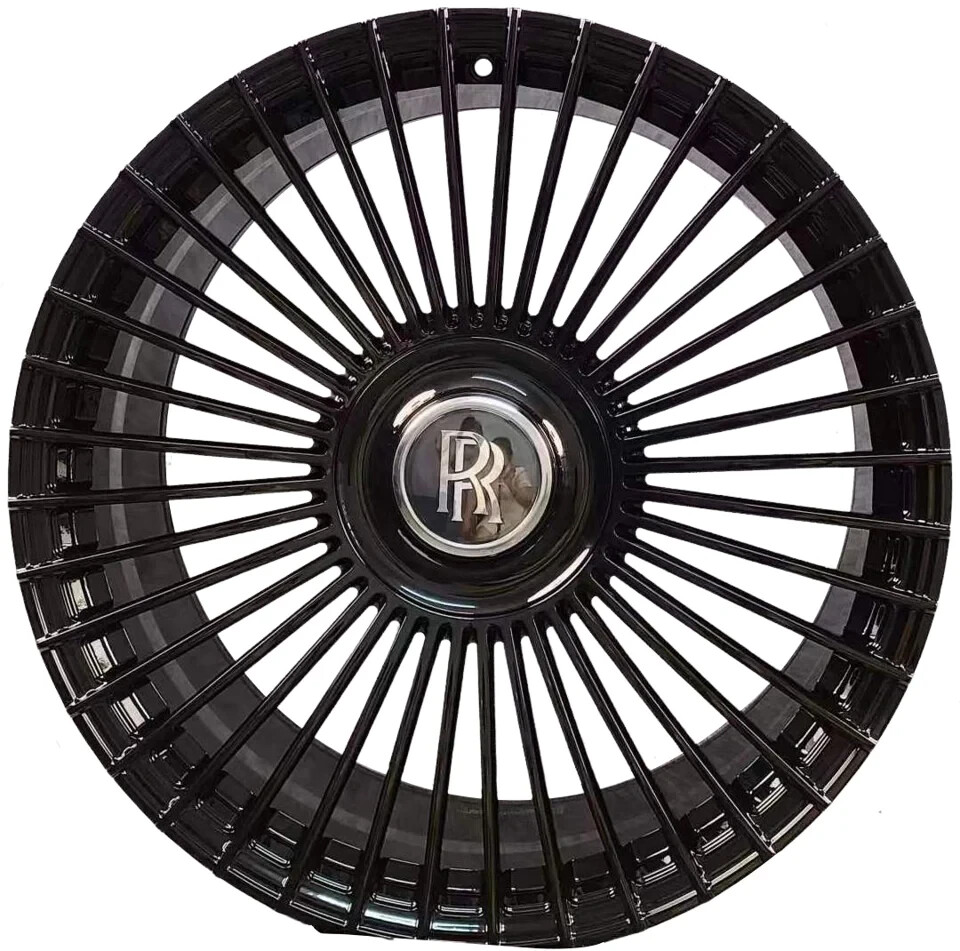 24" INCH ROLLS ROYCE RIMS CULLINAN GHOST PHANTOM BLACK WHEELS SET OF 4