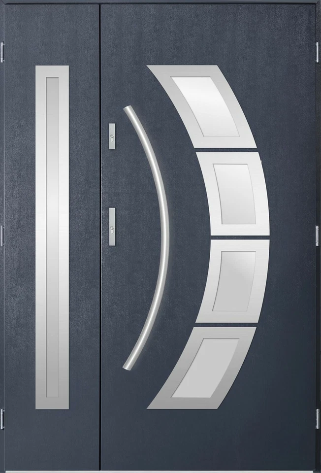 Double Front Entry Door, Side Panel, Anthracite, Metal + PUR, Globarro PS TAU2 - Image 3 of 4