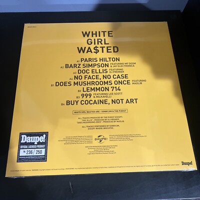 【250枚限定】White Girl Wasted LP Picture盤 Amazon.com: White Girl Wasted - Exclusive Limited Edition
