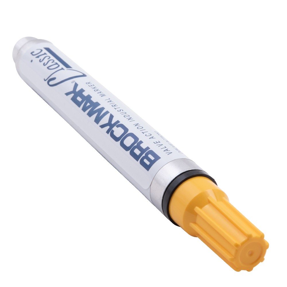12 Pc Yellow Brockmark Classic Industrial Paint Marker Pen