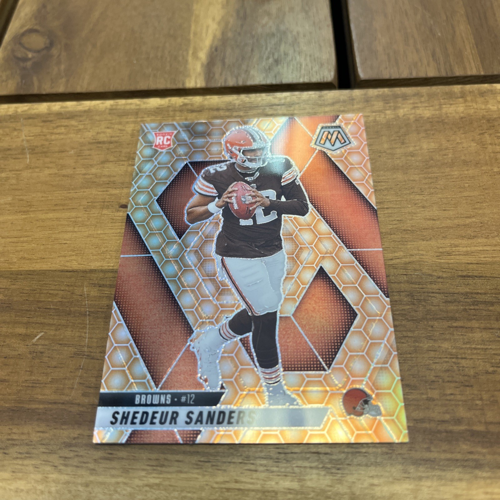 2025 Mosaic Football Shedeur Sanders CASE HIT RC Honeycomb SSP Browns #302