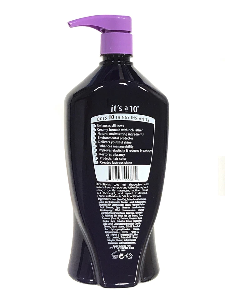 It’s A 10 Silk Express Miracle Silk Shampoo 33.8 oz - Image 2 of 3