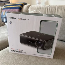 Aurzen EAZZE D1 MAX Google TV Plus Smart Projector. 1080p. 1000 Lumens. 20W.