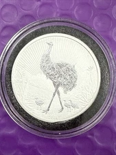 ❤️2024 Australian Emu Mother & Babies 2 oz .9999 Fine Silver Coin Wow! (3022)