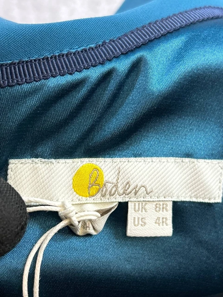 Boden Jumpsuit Womens 4 Blue Wide Leg New - Image 3 of 4