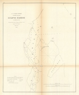 US Coast Survey Karte. Eclipse Harbor, Labrador. Mount Bache, Torngats 1860 Karte