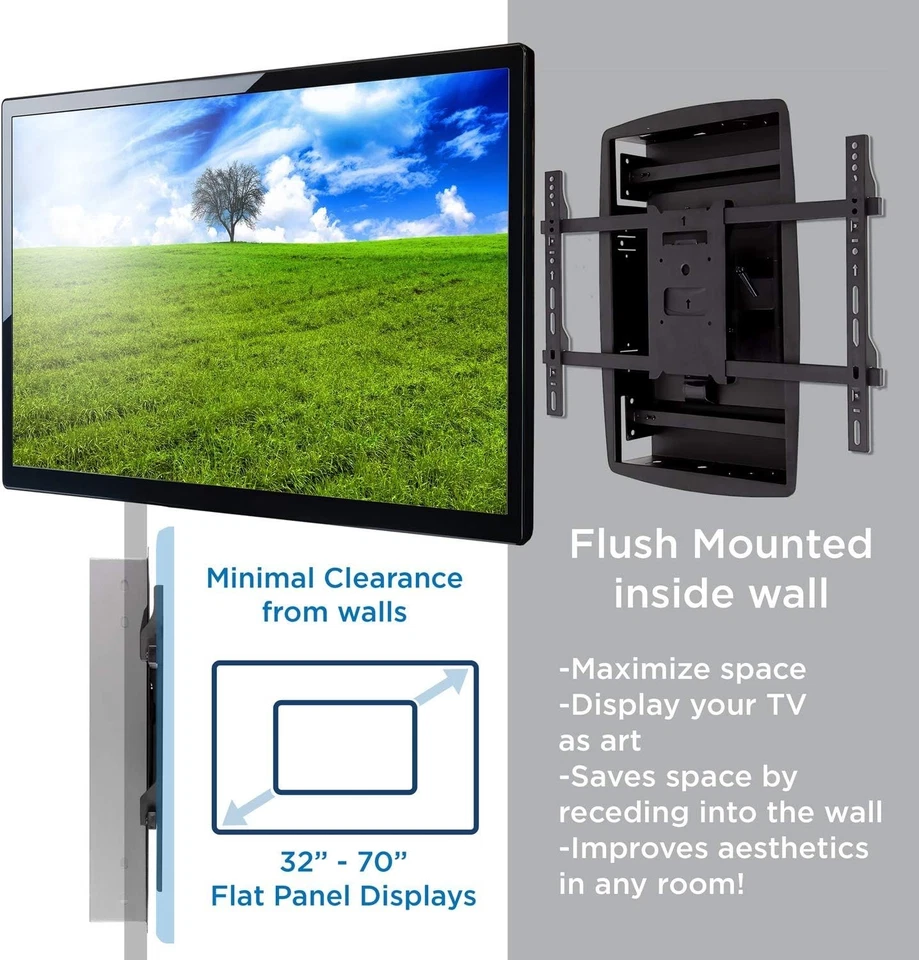 In-Wall TV Bracket with Swivel and Tilt for Optimal Viewing - Image 4 of 4
