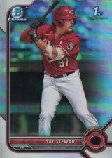 Sal Stewart 2022 Bowman Draft Chrome Refractor Cincinnati Reds