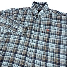 Cinch WRX Flame Resistant Button Shirt Men XXL Plaid Long Sleeve HRC-2 Workwear