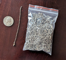 Dog Tag/Keychain/Ball Chain Pieces - 75 Strands Quarter for size