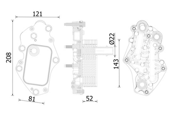 Mahle ÖLküHler MotoröL CLC 277 000S FüR Opel Astra B16 Sports Tourer Mokka J13-image