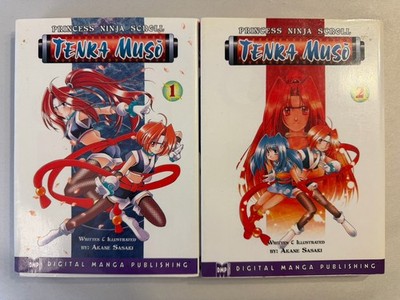 Princess Ninja Scroll Tenra Muso Vol 1, 2 Manga   Fantasy English Akane Sasaki