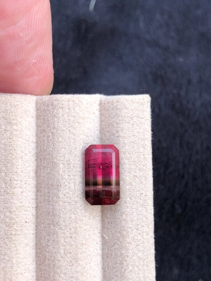 Emerald Cut Quad Color Natural Tourmaline Gemstone: 3.4 Carats - Image 4 of 4