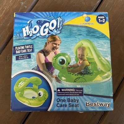 Bestway H2O GO! Floating Turtle Baby Care Seat Inflatable Swim Float Ages 1-2