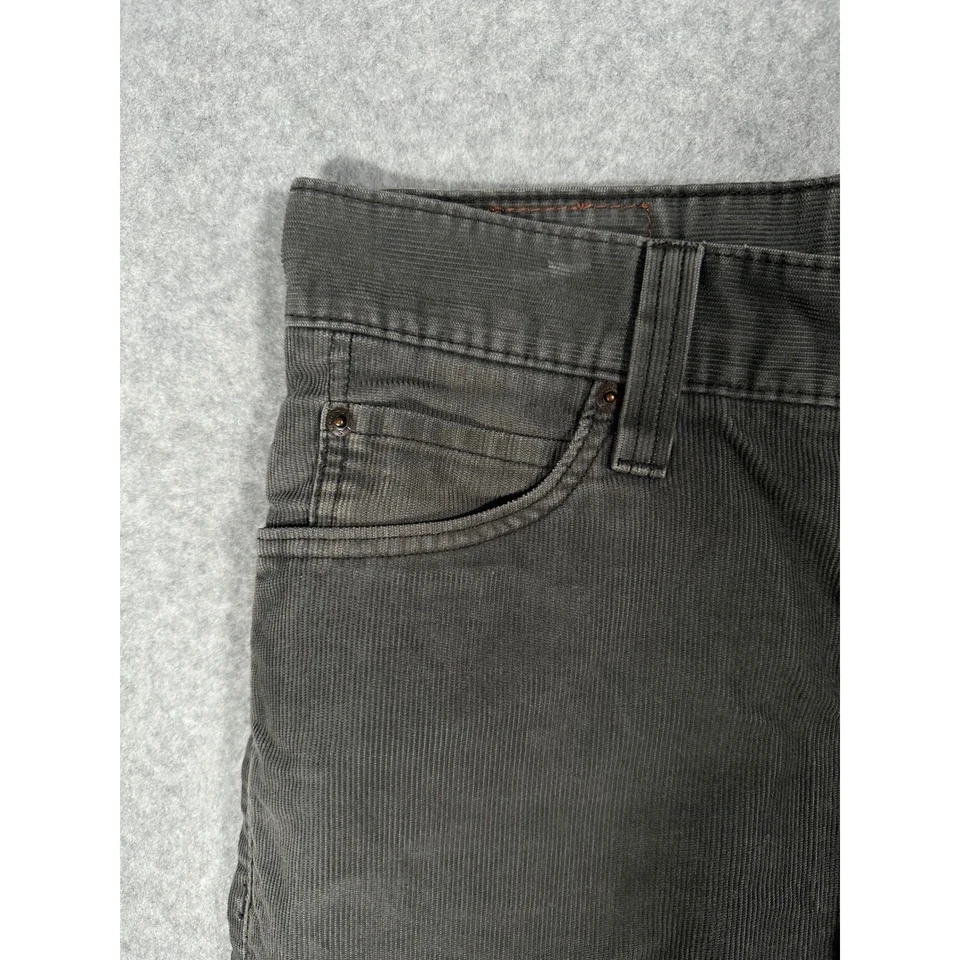 Levis 549 Low Loose Gray Corduroy Pants Mens 34x34 Charcoal Skater Baggy Y2K - Image 3 of 4