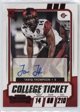 2021 Contenders Draft Picks College Game Ticket Red Tariq Thompson Auto 19zq
