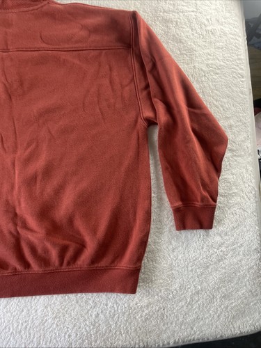 Tommy Bahama Sweater Mens Large Relax 1/4 Half Zip Pullover Rust Red Cotton - Picture 12 of 13